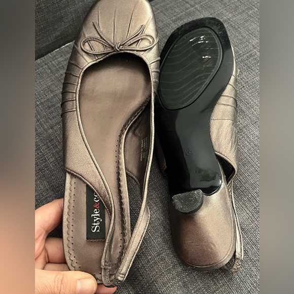 Bow Ballet Flat Kitten Heel Shoe Leather Slip On Strap Baby Doll Kawaii Coquette - Picture 2 of 7